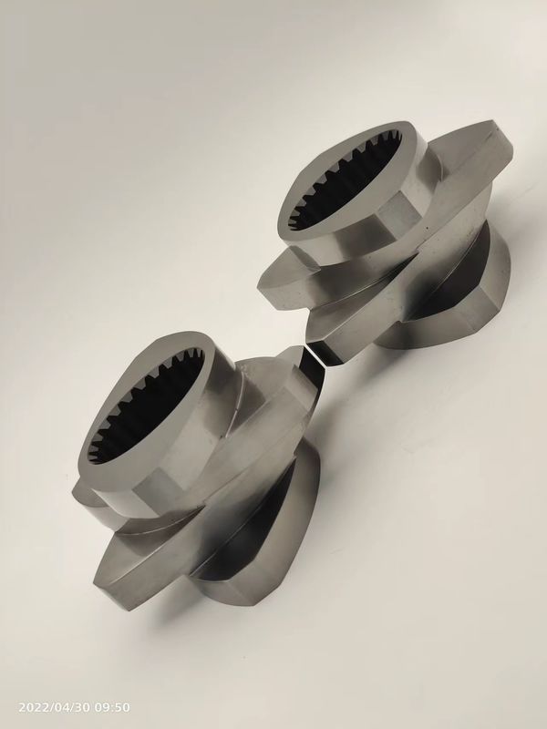 부식 저항성 쌍 나사 추출기 요소 12mm 600rpm 매시 블록 마모 저항성