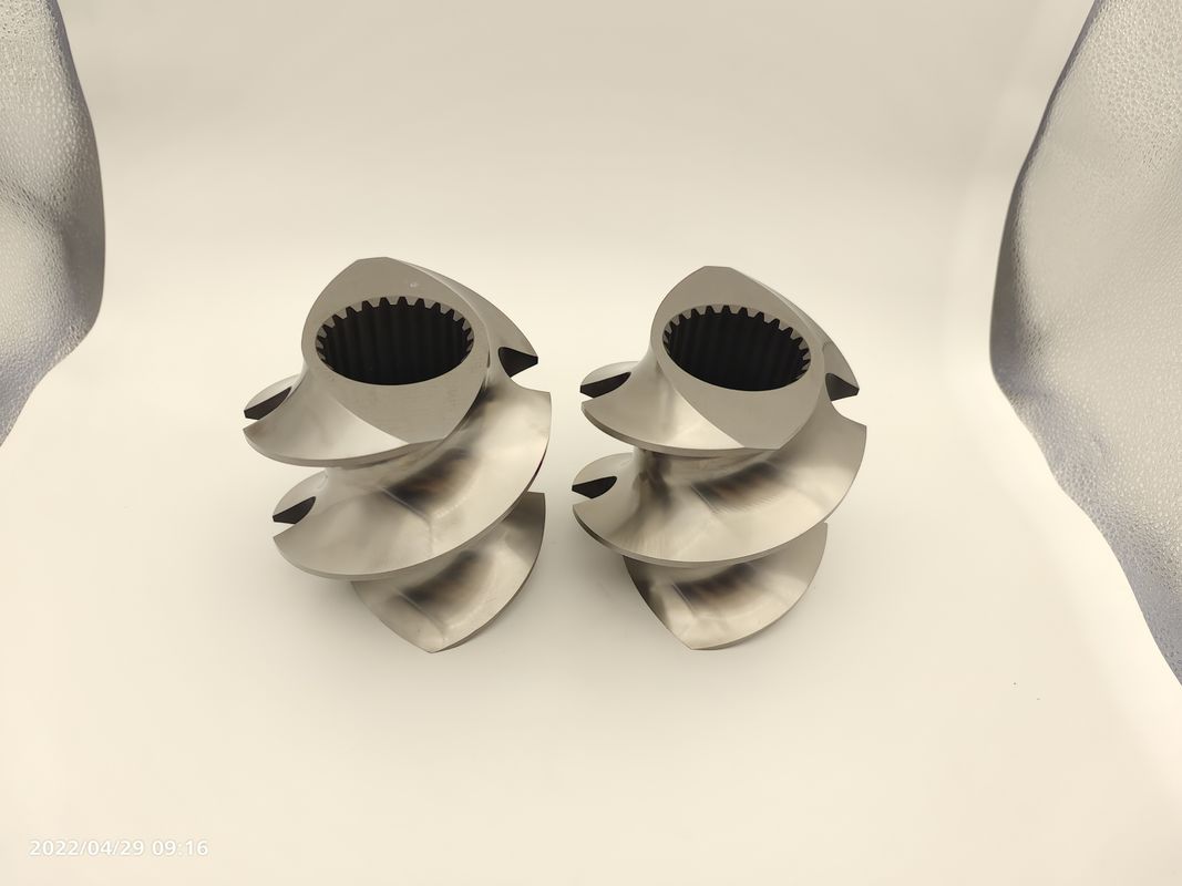 고성능 쌍 나사 추출기 부품 합금 수입 WR5 재료 나사 요소