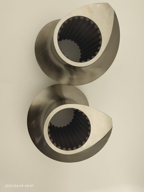 고성능 쌍 나사 추출기 부품 합금 수입 WR5 재료 나사 요소