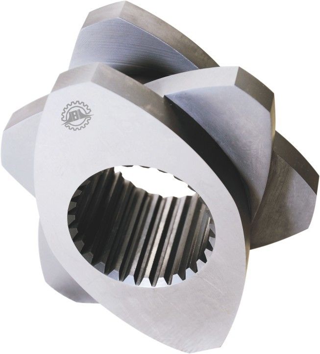 녹기 구역 쌍 나사 추출기 부품 30° 45° 60° 90° 각 나사 71mm OD