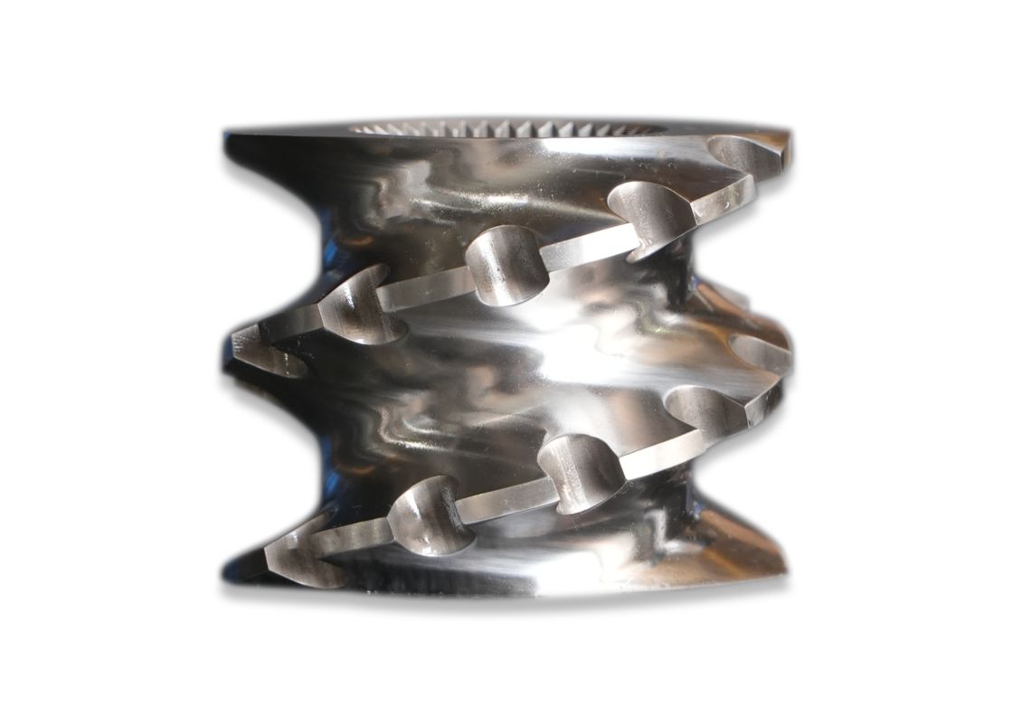 PP PE POM PVC PET 코로토레이팅 듀얼 스크루 플라스틱 기계용 나사 요소