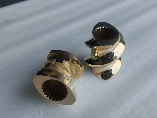 STS 50 플라스틱 트윈 스크류 압출기 기계 배럴 (냉각 시스템 포함) 오픈 배럴